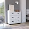 Tuhome Alyn Dresser, Four Legs, Four Drawers, One Double Drawer, Superior Top, White CLB7154 - alternate 4